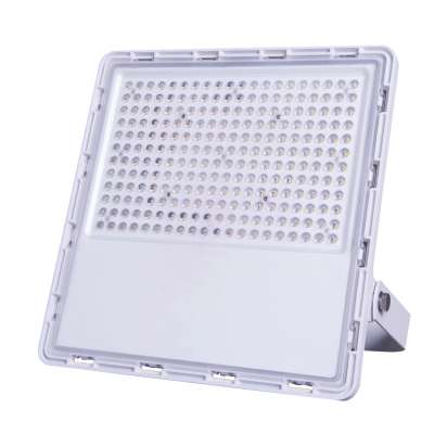 Factory wholesale outdoor waterproof reflector led flood light 50w 100w 150w 200w slim white housing floodlight