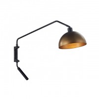 Nordic restaurant long pole wall lamp post modern golden rocker living room background wall long arm Iron led sofa reading lamp