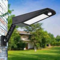 Decoration Yard Application 4 Modes Solar Motion Sensor Wall Light with Adjustable Pole