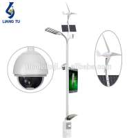 Smart telescopic multi-purpose street lighting pole with Wireless, Camera,LED display, Charge equipment